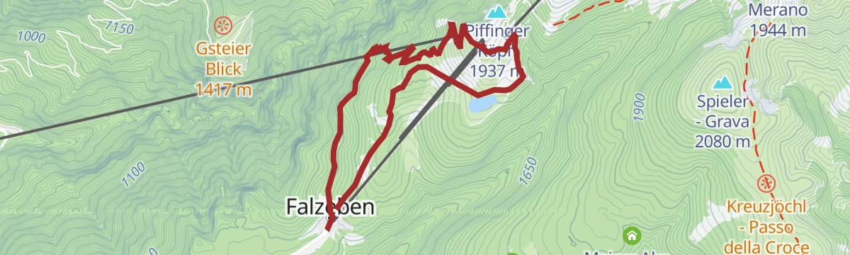 Salita - Da Falzeben al Piffinger Köpfl
